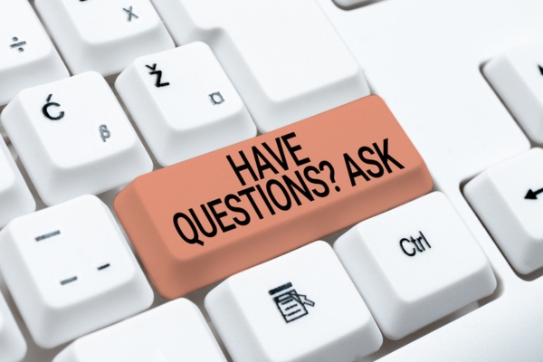 have questions, ask written on a keyboard key depicting insulation frequently asked questions