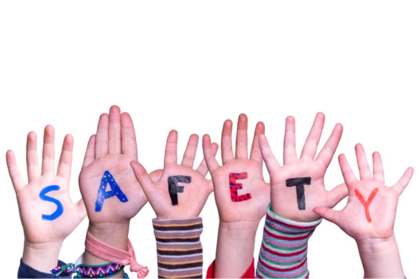 safety spelled using painted hands depicting whole house fan