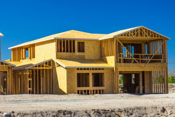 New Two Story Home Under Construction depicting multi-story home insulation