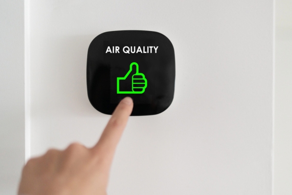 good quality air showing in an air quality smart home meter