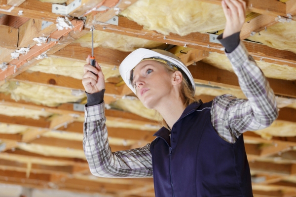 professional female insulation contractor